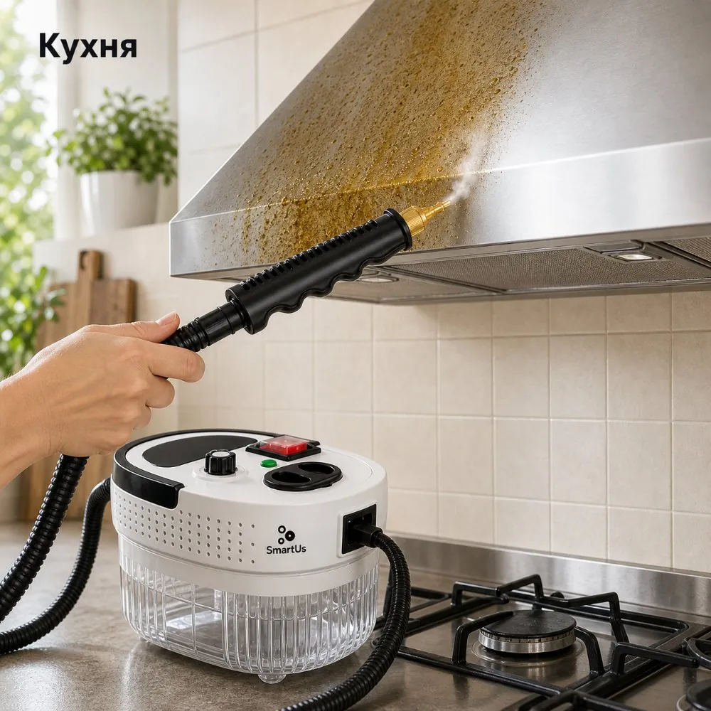 Кухня — пара в дії на витяжці